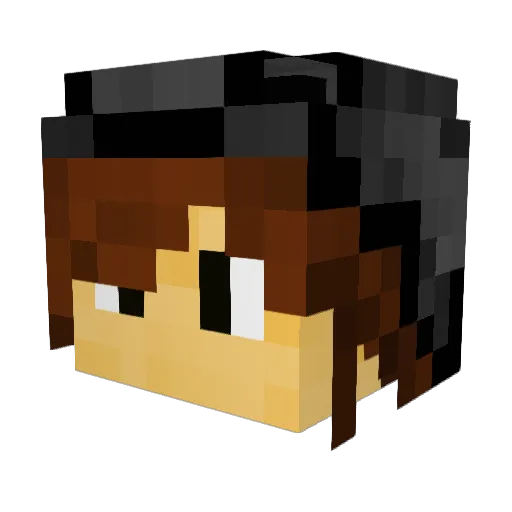 fajron123 Minecraft avatar head, 3D render