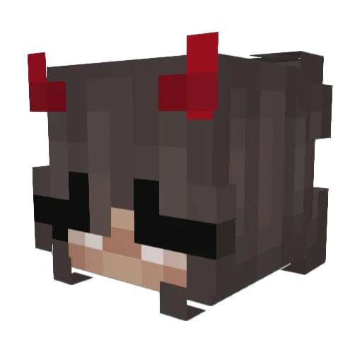 fakeMerr Minecraft avatar head, 3D render