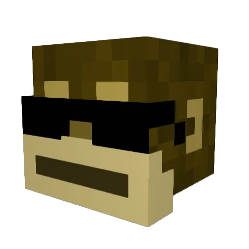 fakePotato1684 Minecraft avatar head, 3D render