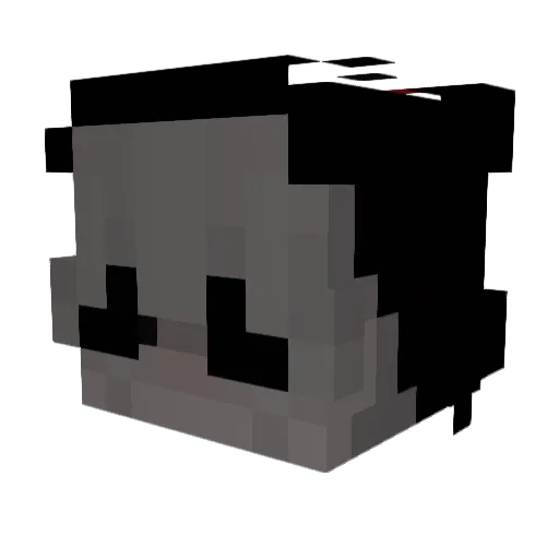 fakeShine Minecraft avatar head, 3D render