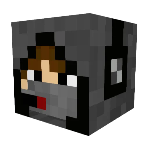 fakeplastic Minecraft avatar head, 3D render