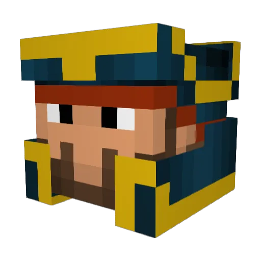 fakepov Minecraft avatar head, 3D render