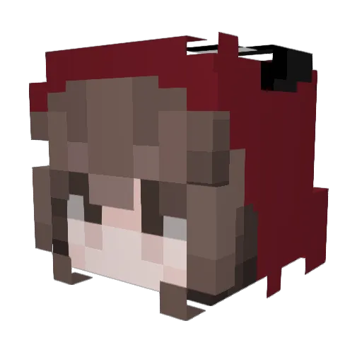 faketonystark Minecraft avatar head, 3D render