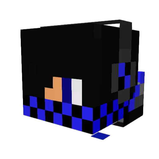 fakku_15 Minecraft avatar head, 3D render