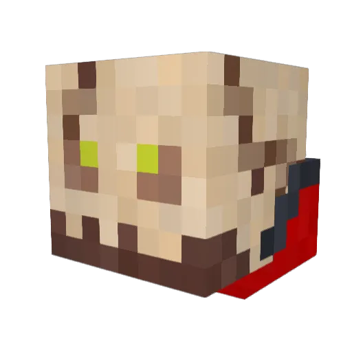 fakmin Minecraft avatar head, 3D render