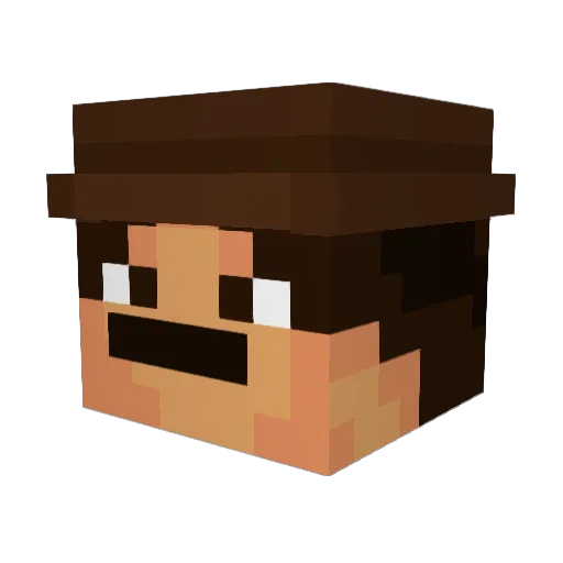 fakscott Minecraft avatar head, 3D render