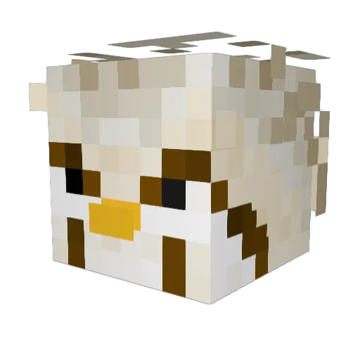 falcaw Minecraft avatar head, 3D render