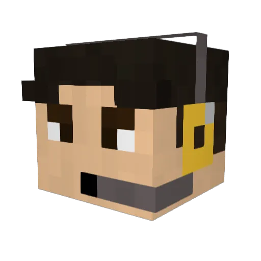 falcon40k Minecraft avatar head, 3D render