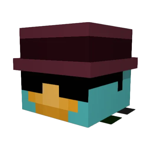 falcon_12 Minecraft avatar head, 3D render