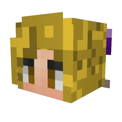 falconmaiden Minecraft avatar head, 3D render