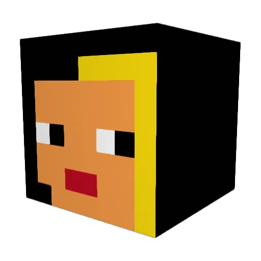 falconshield Minecraft avatar head, 3D render