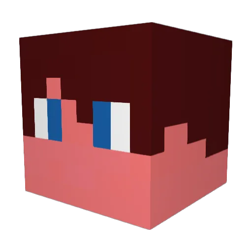falconst Minecraft avatar head, 3D render