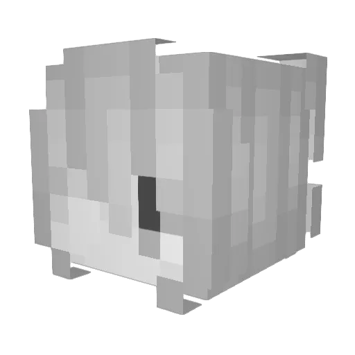 falecida Minecraft avatar head, 3D render