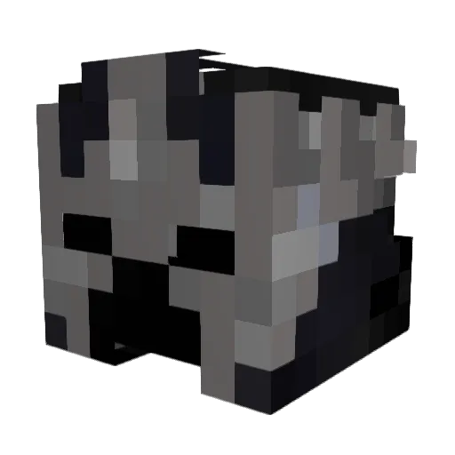 falfMC Minecraft avatar head, 3D render