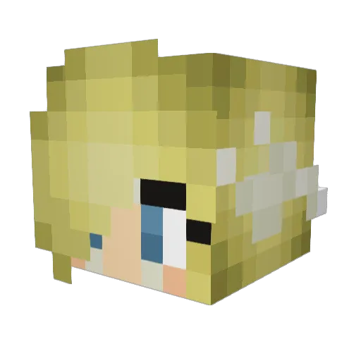fallenlegna Minecraft avatar head, 3D render