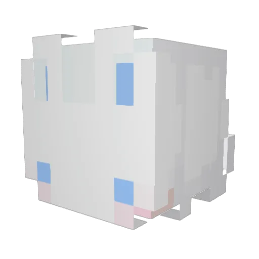 fallenonmeface Minecraft avatar head, 3D render