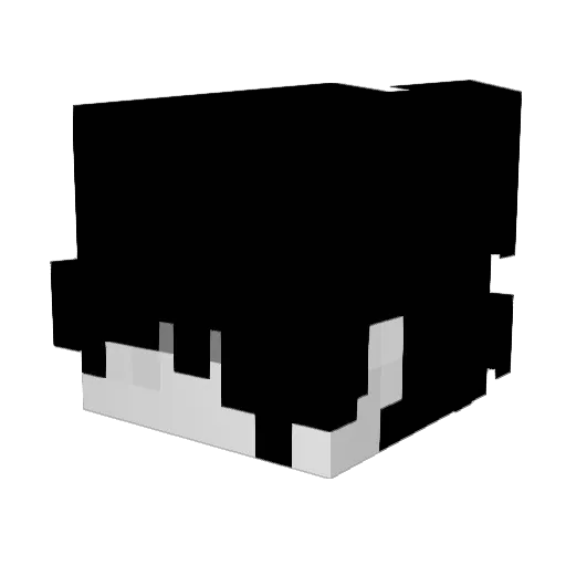 fallhited Minecraft avatar head, 3D render