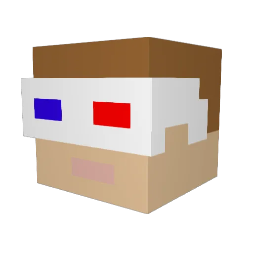 falling_gravel Minecraft avatar head, 3D render
