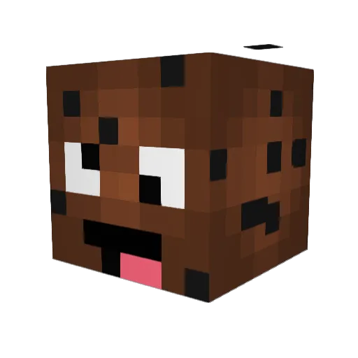 fallingcoconut Minecraft avatar head, 3D render