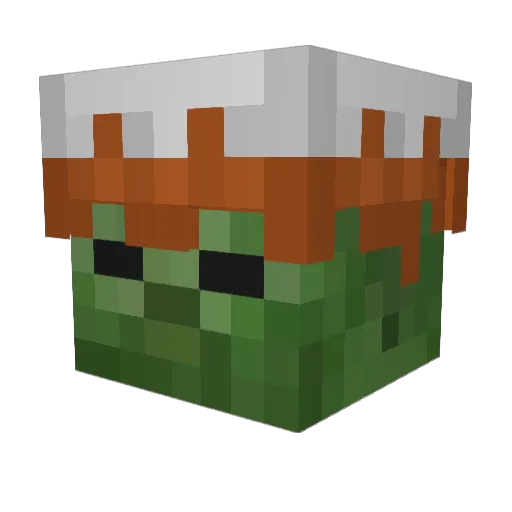 falllnnn Minecraft avatar head, 3D render