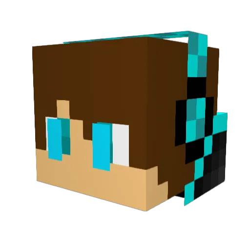 falm17 Minecraft avatar head, 3D render