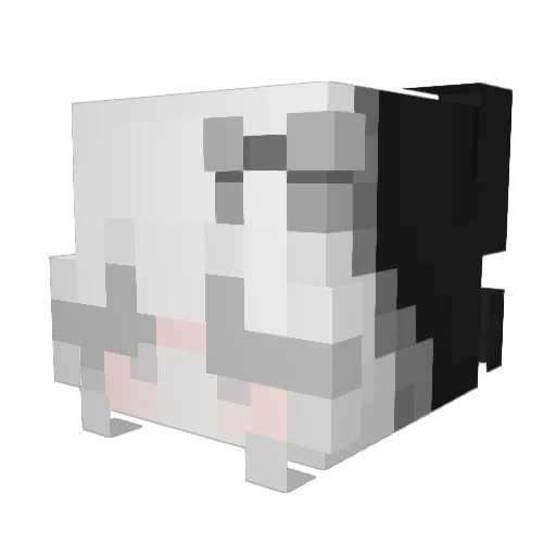 falre Minecraft avatar head, 3D render
