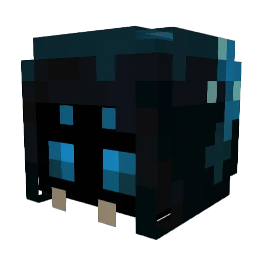 false_human Minecraft avatar head, 3D render