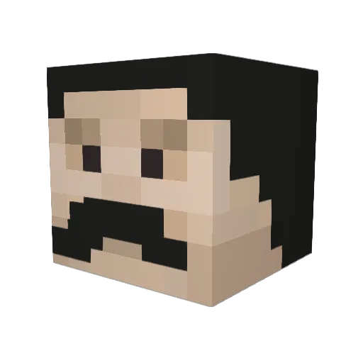 false_symmetry Minecraft avatar head, 3D render