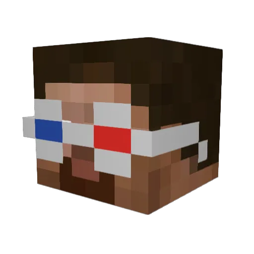 falsegirl Minecraft avatar head, 3D render