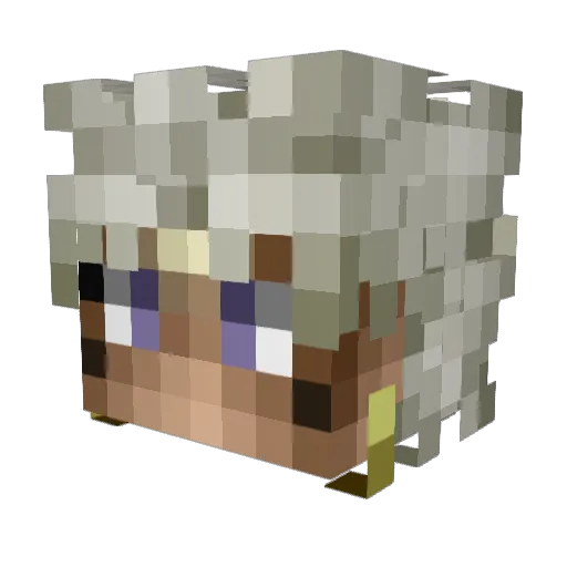 falsettofart Minecraft avatar head, 3D render