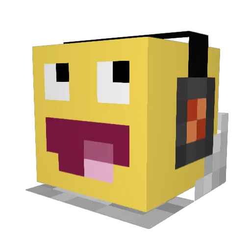 fam_21 Minecraft avatar head, 3D render