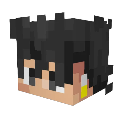 famas98345 Minecraft avatar head, 3D render