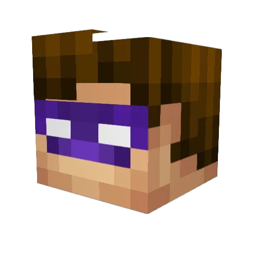 famerrML Minecraft avatar head, 3D render