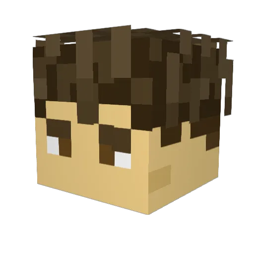 famocles Minecraft avatar head, 3D render