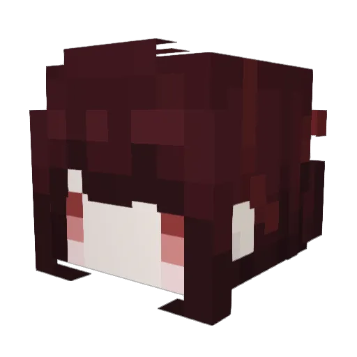 fan_YOASOBI Minecraft avatar head, 3D render