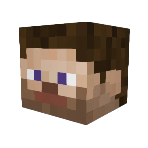 fananna Minecraft avatar head, 3D render