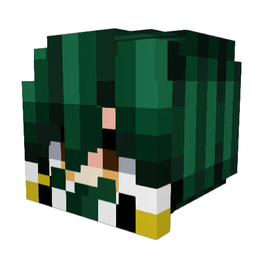 fanboks Minecraft avatar head, 3D render