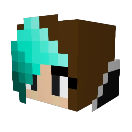 fancifulfox Minecraft avatar head, 3D render