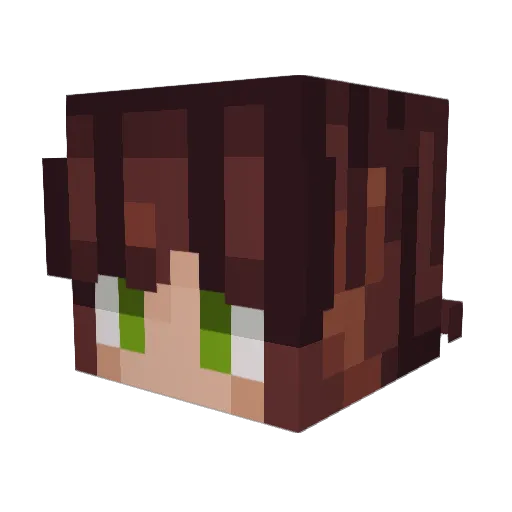 fandolf Minecraft avatar head, 3D render
