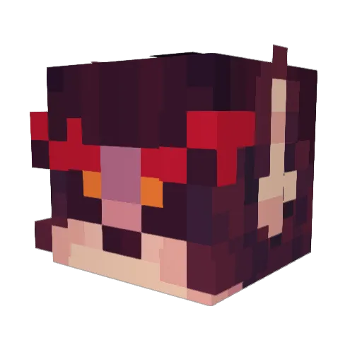 fandomcat Minecraft avatar head, 3D render