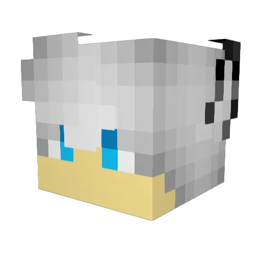 fang101 Minecraft avatar head, 3D render