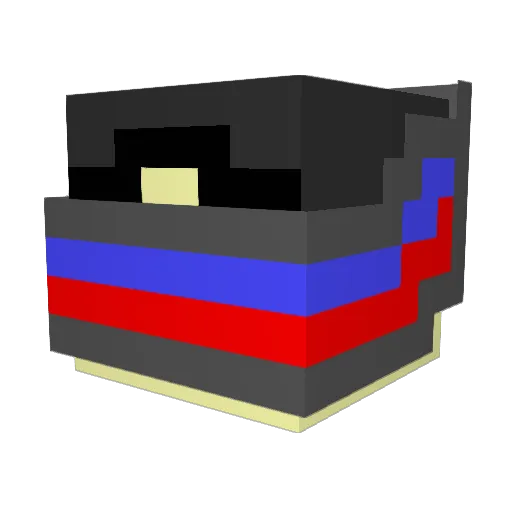 fangfangshi Minecraft avatar head, 3D render