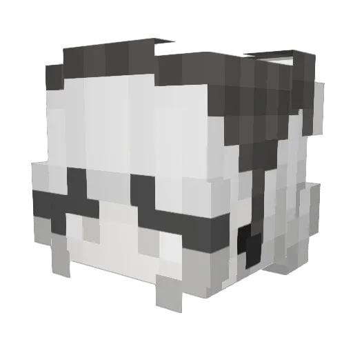 fanglusa Minecraft avatar head, 3D render