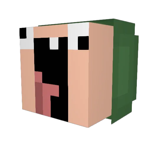 fangz1 Minecraft avatar head, 3D render