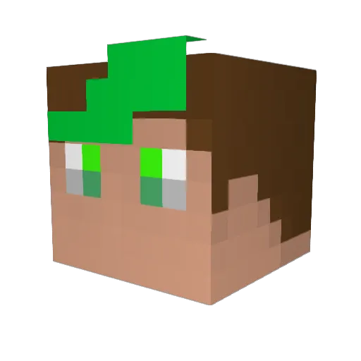 fankikopro Minecraft avatar head, 3D render