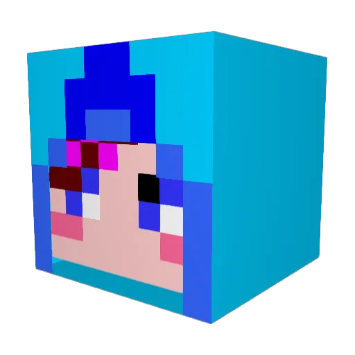 fano0508 Minecraft avatar head, 3D render
