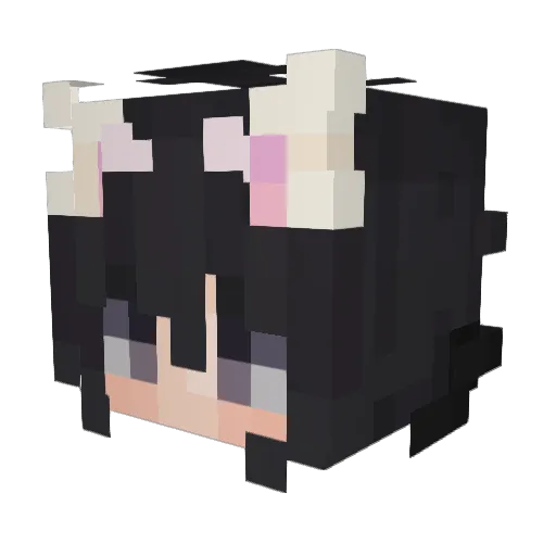 fanq Minecraft avatar head, 3D render