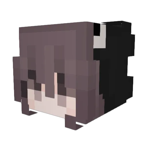 fanqr Minecraft avatar head, 3D render