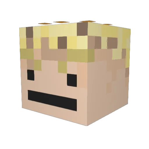 fantaasia Minecraft avatar head, 3D render