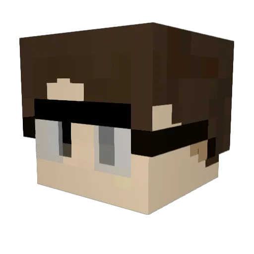 fantasy_xin Minecraft avatar head, 3D render